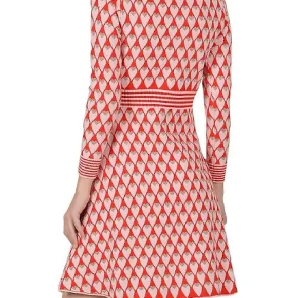 Lili Sidonio Large Knit Heart-Print Shirt Dress - Picture 6 of 11